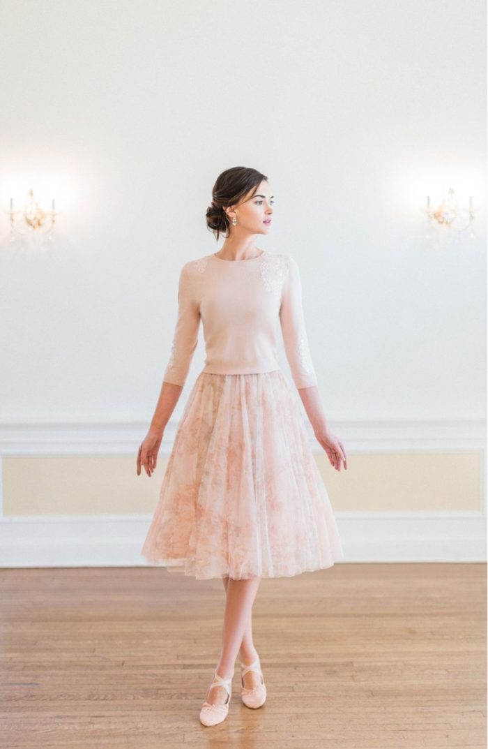Floral printed bridesmaid skirt |Bridesmaid separates by Jenny Yoo