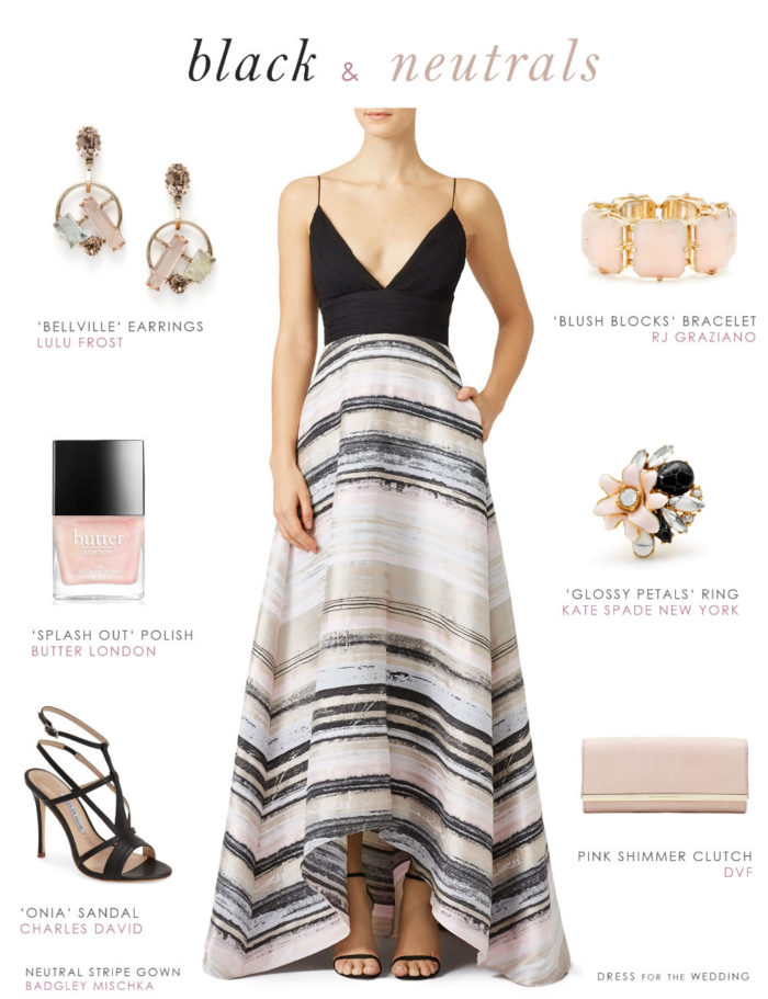 Black and Neutral Wedding Guest Outfit | Dresses for Wedding Guests