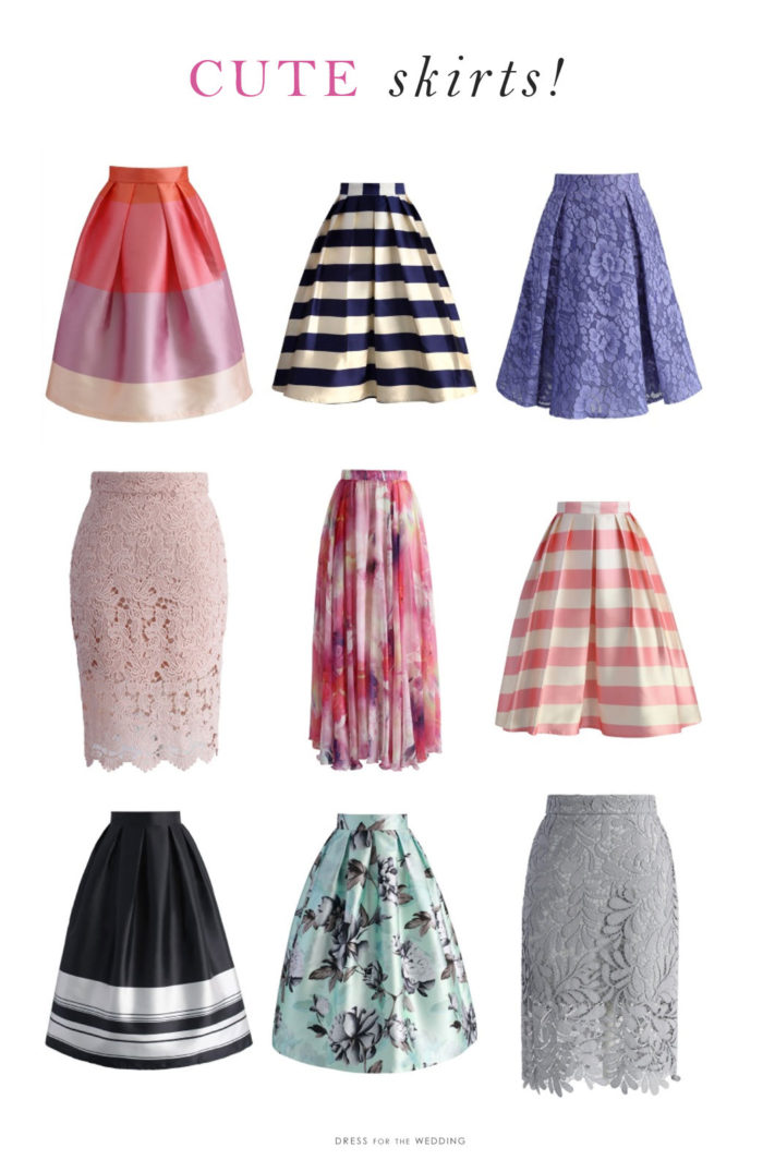 Cute skirts for weddings