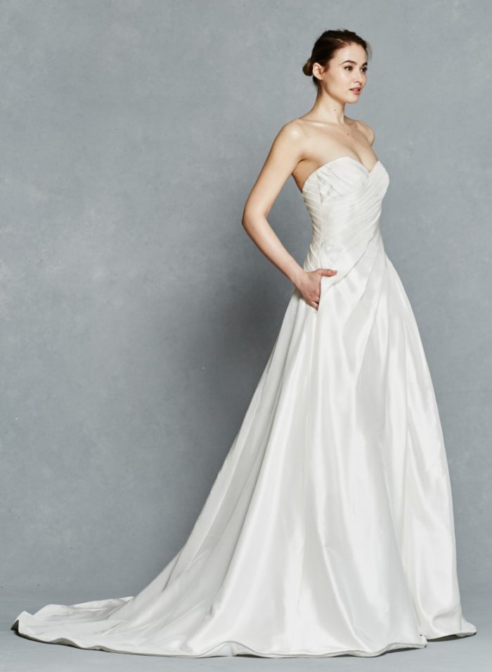 Strapless silk ballgown wedding dress | Violet by Kelly Faetanini