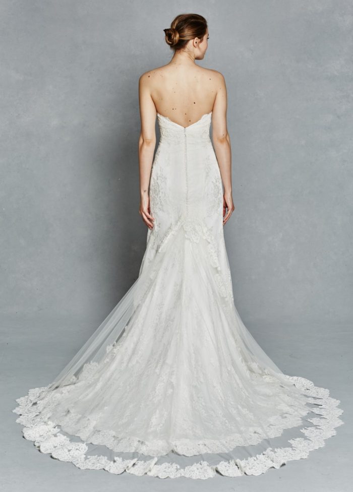 Beautiful lace detail overlay wedding dress | Hazel by Kelly Faetanini