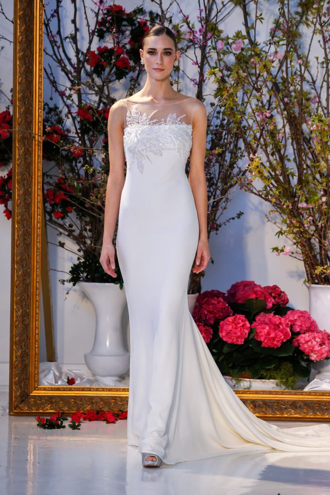  Sleek and embellished wedding dress | 'Winterberry' Anne Barge 2017