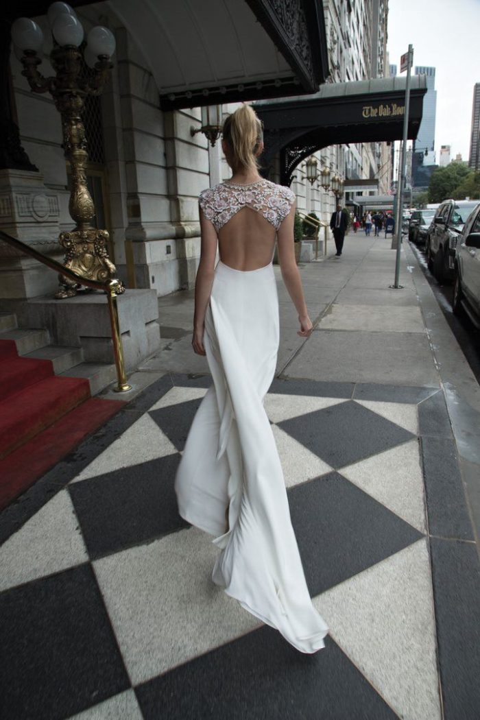 Open back wedding dress by Inbal Dror