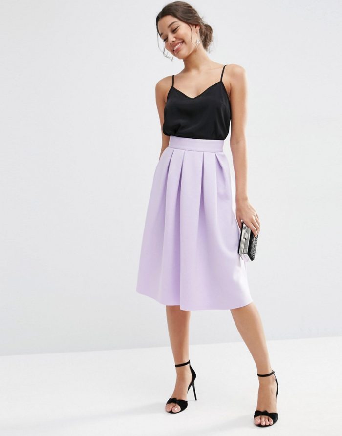 full skirt dress for wedding guest