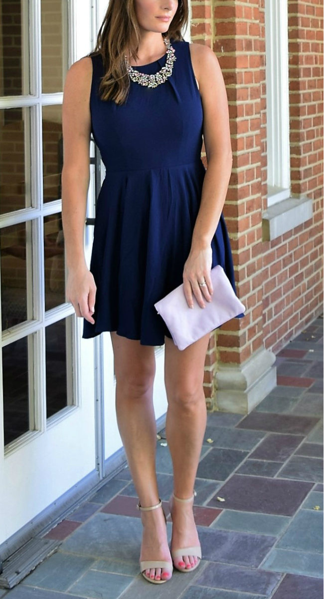 Cute navy blue dress from ModCloth | Summer wedding guest dress ideas