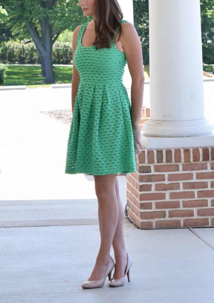 Cute green tank dress with eyelet detail | ModCloth |Great dresses for summer weddings