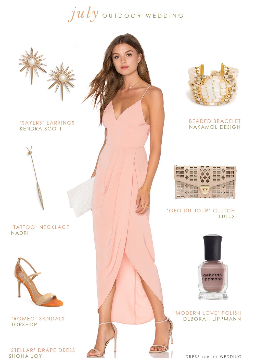 What to Wear to an Outdoor  July Wedding  Wedding  Guest  