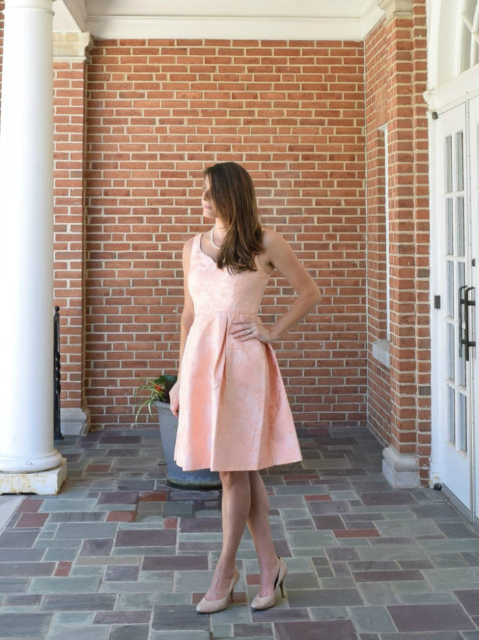 Peach dress for wedding guest | Cocktail dress from ModCloth