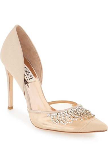 Designer wedding pumps with crystal details 