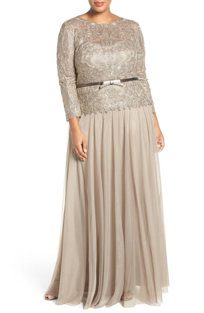 champagne mother of the bride dress plus size