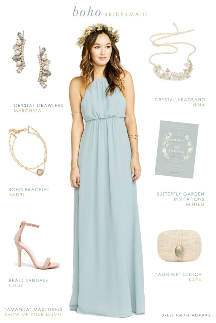 bohemian chic bridesmaid dresses