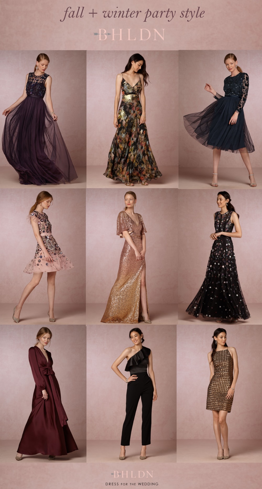 Fall and Winter Party Dresses and Wedding Guest Styles