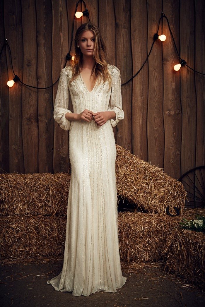 Beaded long sleeve Jenny Packham Wedding Dresses Lara