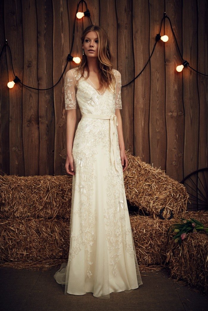 Romantic ivory lace wedding dress by Jenny Packham