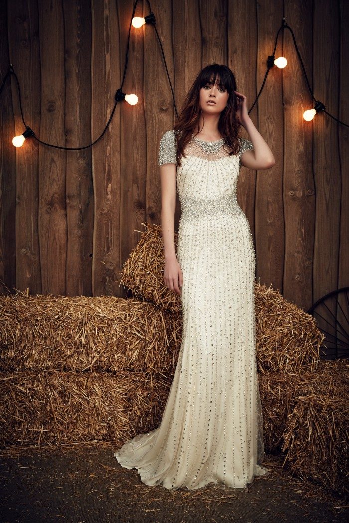 Stunning beaded wedding dress by designer Jenny Packham