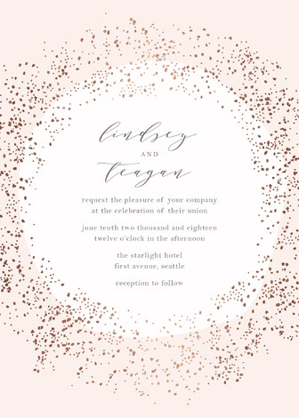 sparkling wedding invitation inspiration | Style is called 'Dreamy' Found at Minted