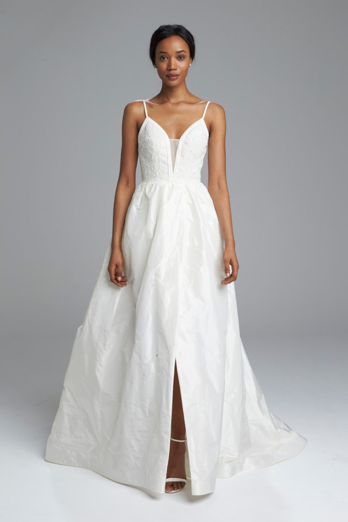 Silk Wedding Dress with Straps