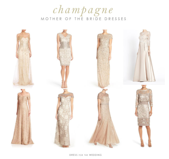 mother of the bride champagne dress