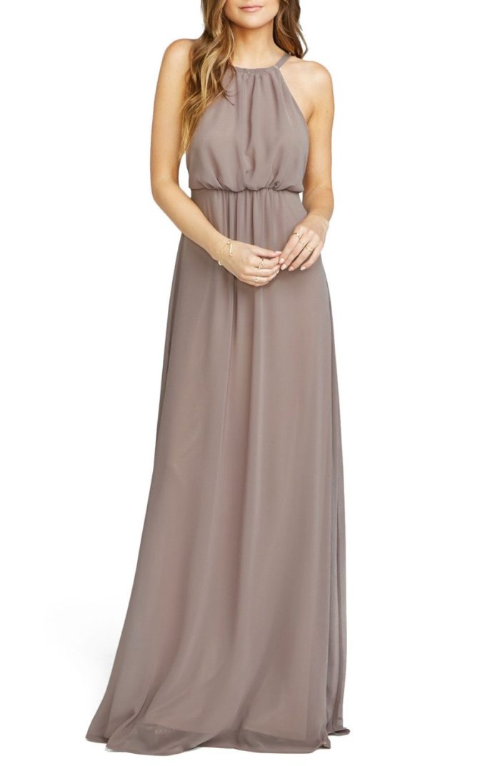 Taupe maxi dress