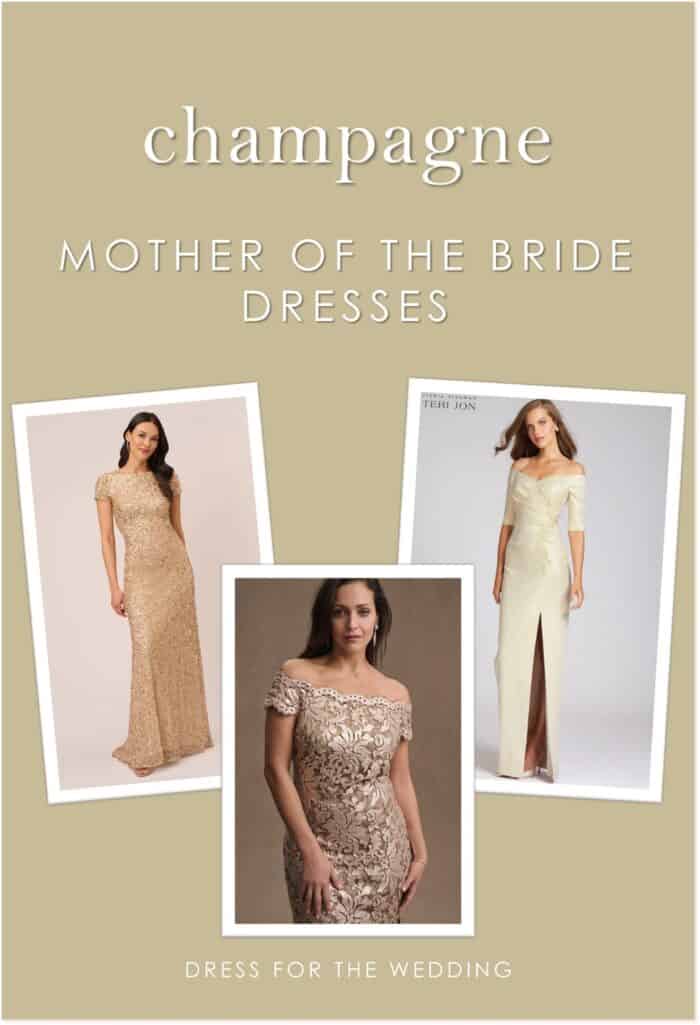 champagne mother of the bride dress