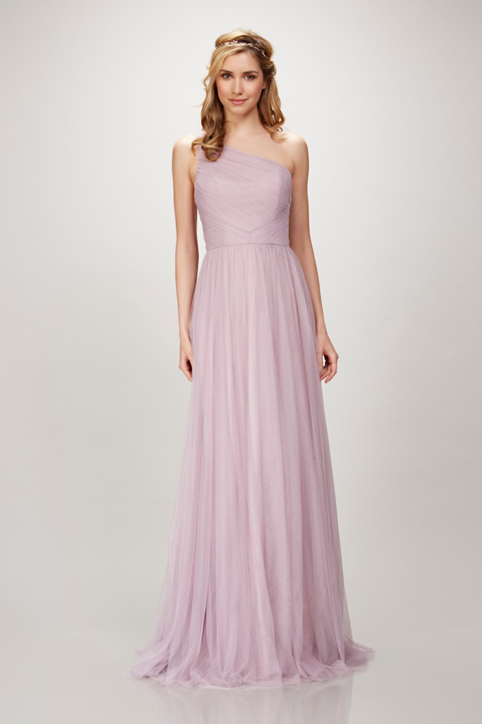 One Shoulder Lavender Bridesmaid Dresses