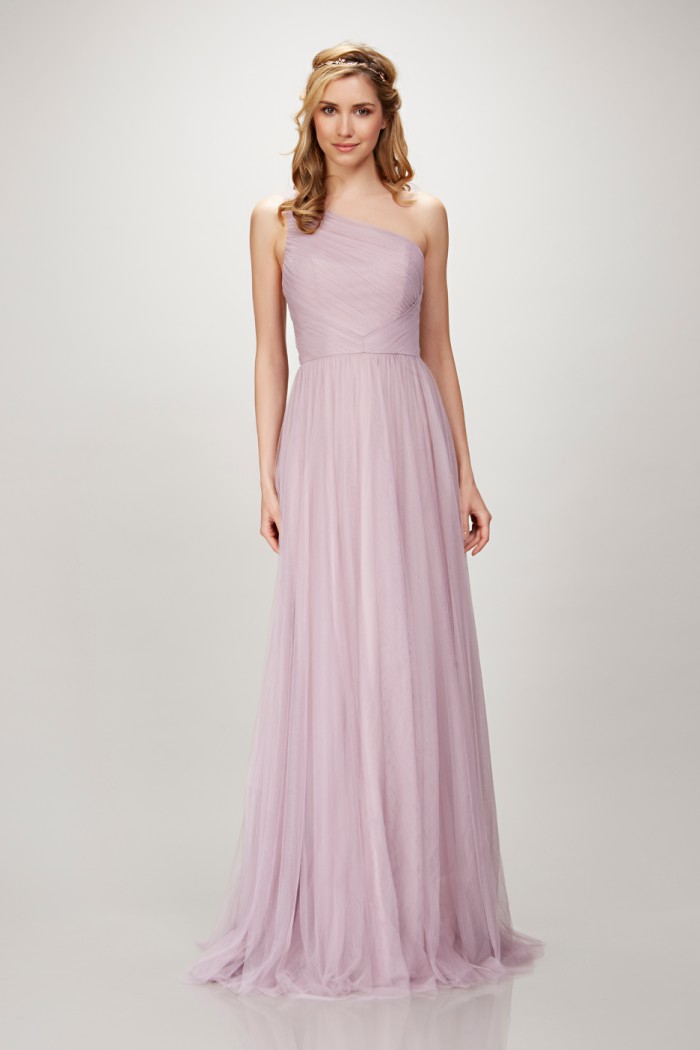 One Shoulder Lavender Bridesmaid Dresses