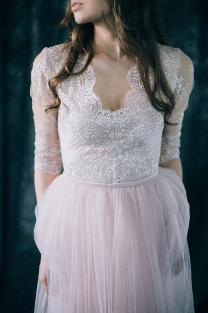  blush wedding dress