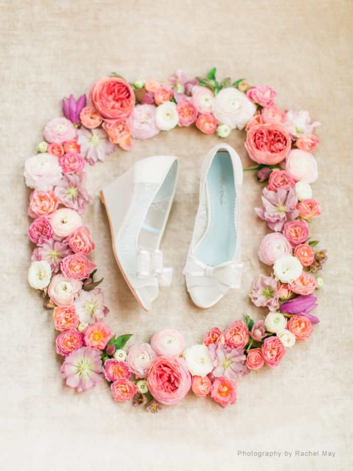 Lace Wedge Wedding Shoes | By Bella Belle Shoes on Etsy. Photo by Rachel May