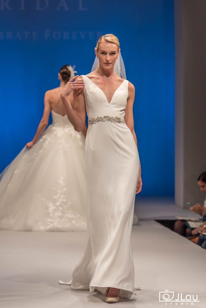 Deep V Neck Wedding Dress | Style 2268 Delphinium by Casablanca Bridal