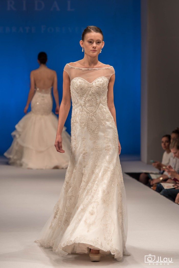 Illusion Neckline Beaded Wedding Gown | 2274 Lavender Wedding Dress by Casablanca Bridal