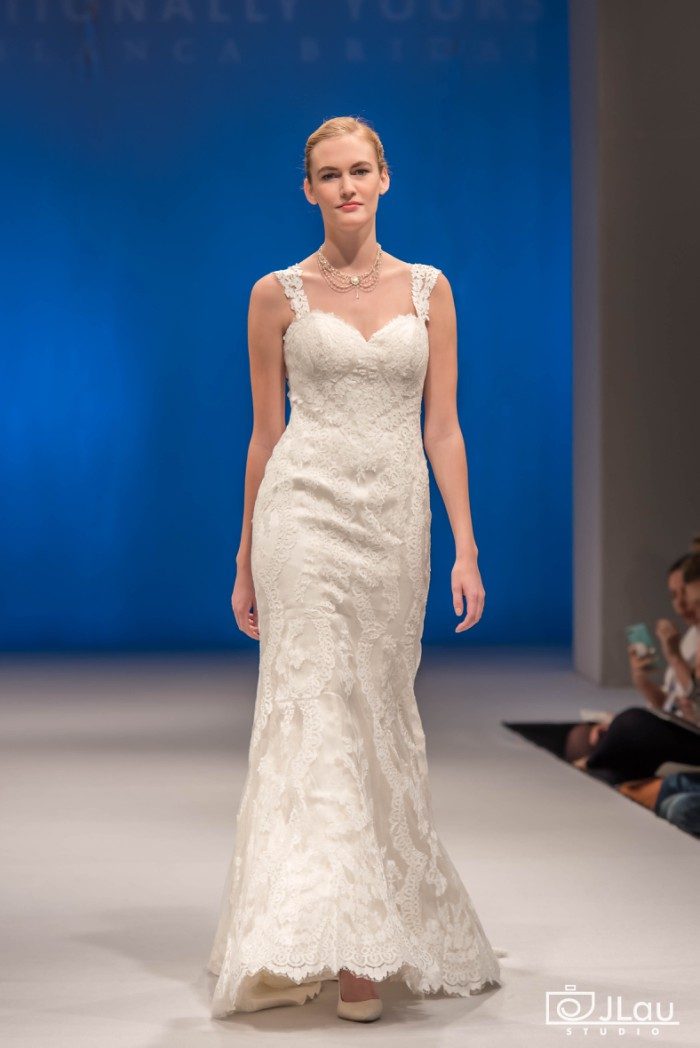 Lace strap wedding dress | Beloved by Casablanca Bridal