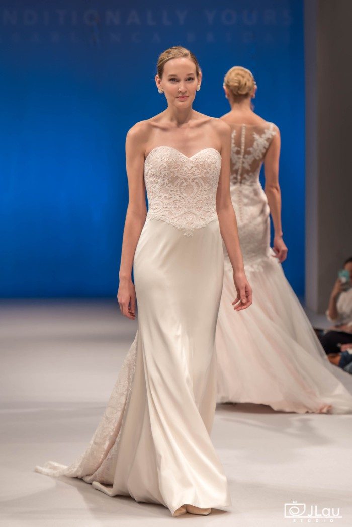 Blush lace wedding dress | Style BL221 Affection Beloved by Casablanca Bridal