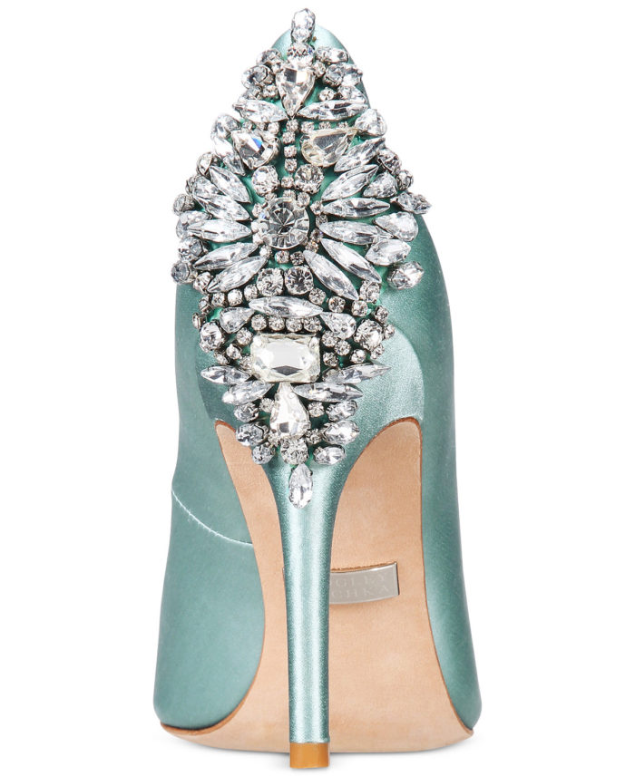 blue crystal wedding shoes