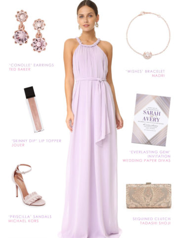 Maxi Dress in Lavender for a Wedding