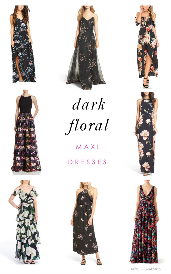 Dark Floral Maxi Dresses