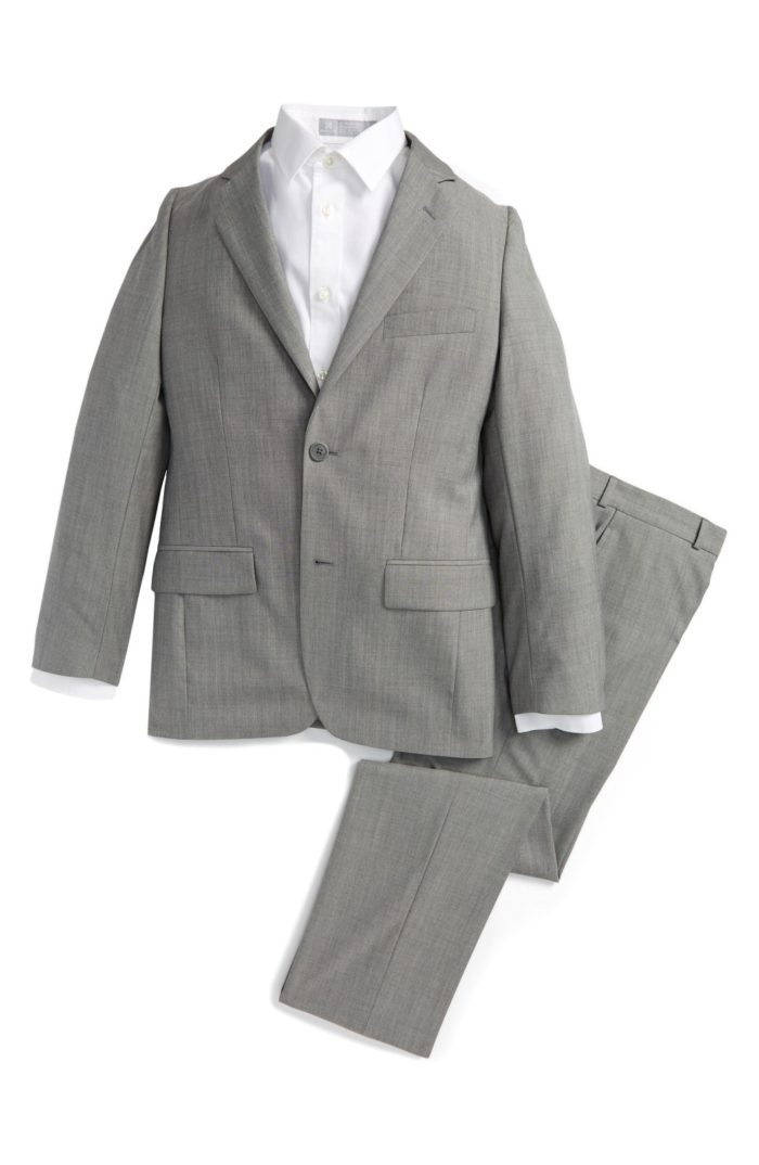 Gray Jacket and Pants Suit for Ring Bearer