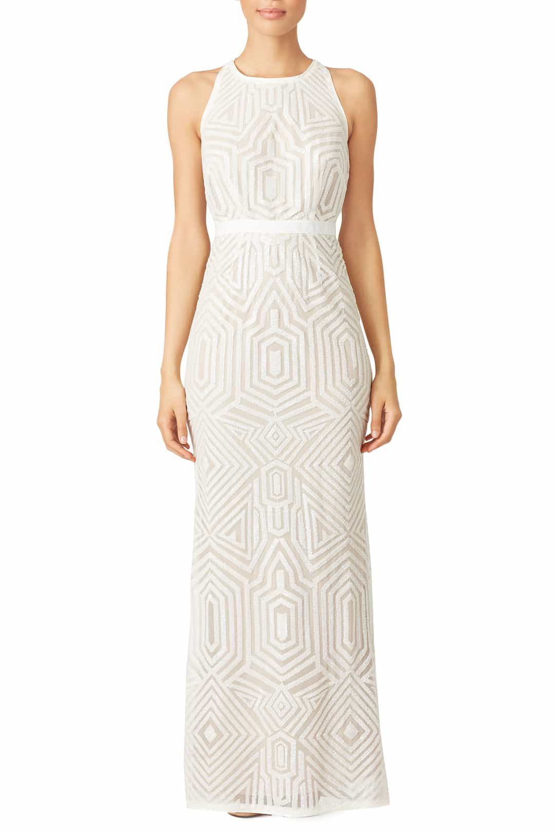 long white sequin gown