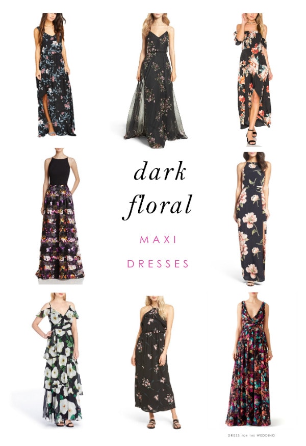 Dark Floral Maxi Dresses - Dress for ...