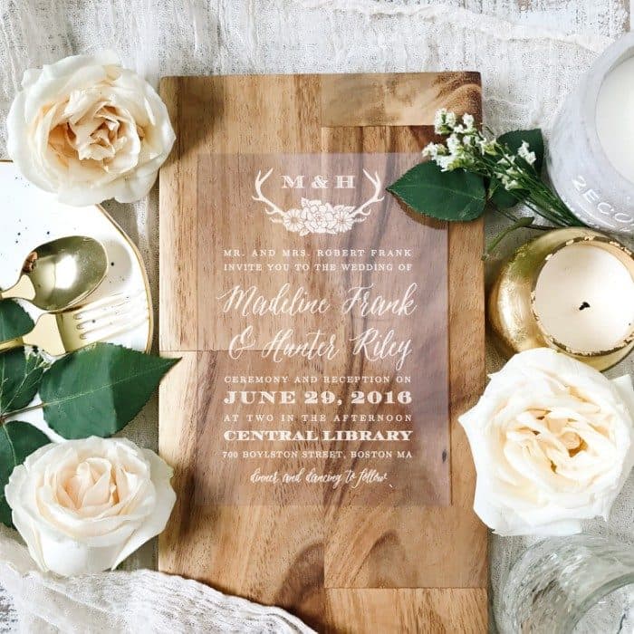 Clear Wedding Invitations 