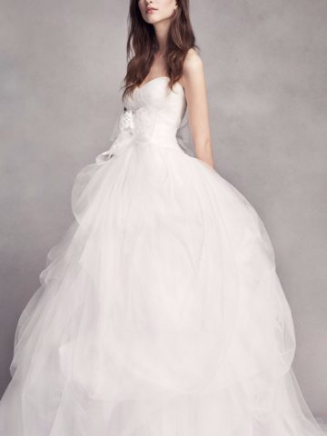 Strapless Tulle Wedding Dress by White by Vera Wang