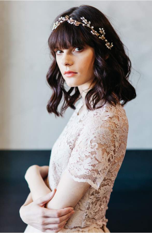 Vine style bridal headpiece , hairstyle ideas for weddings