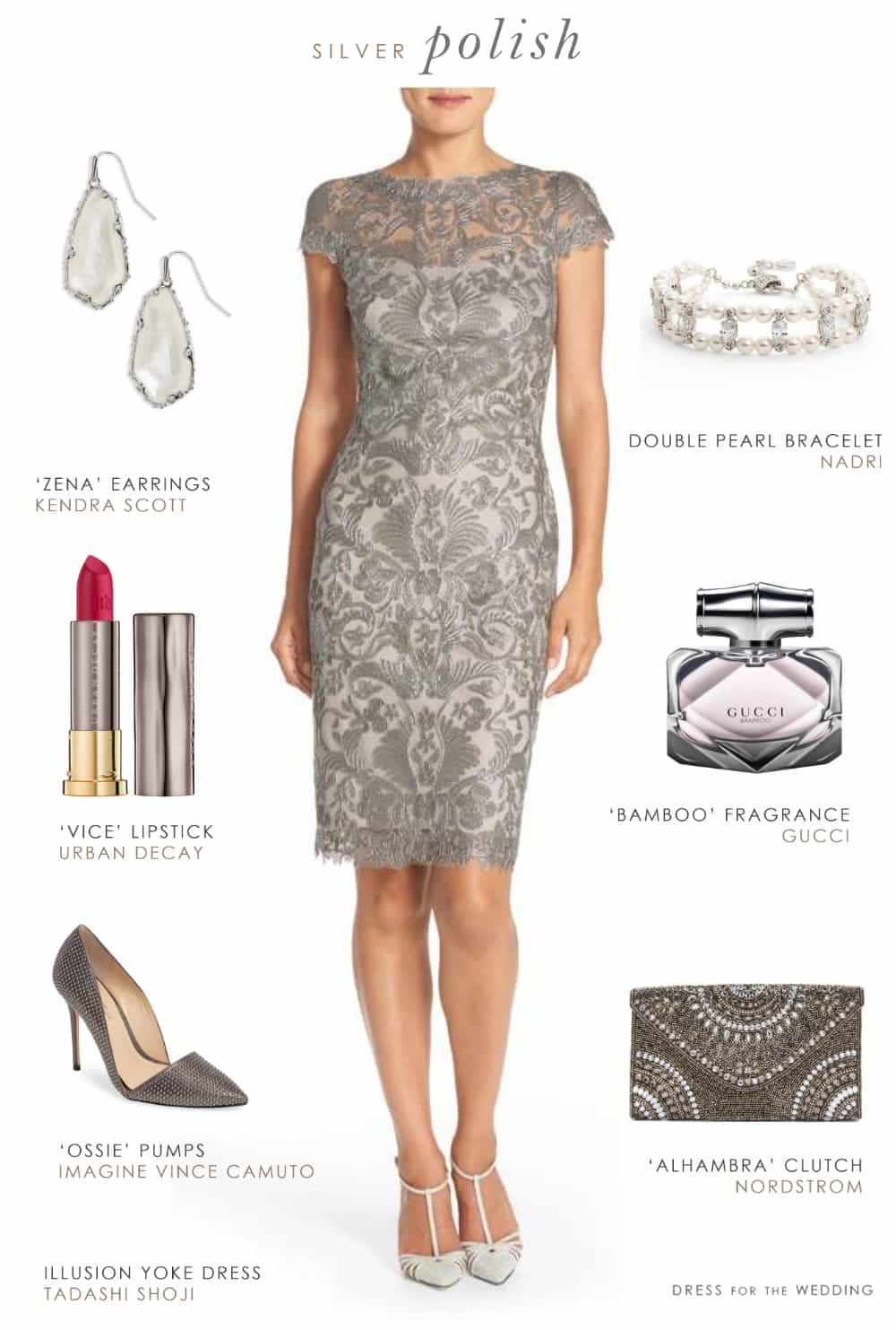 gray wedding guest dress