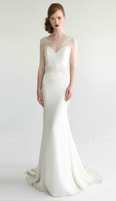 Silk crepe modern wedding dress | Odelia by Aria