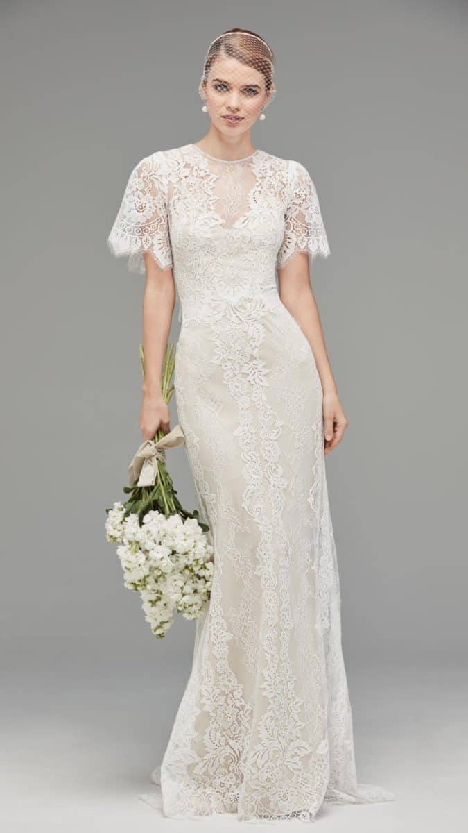 Flutter Sleeve Wedding Dress