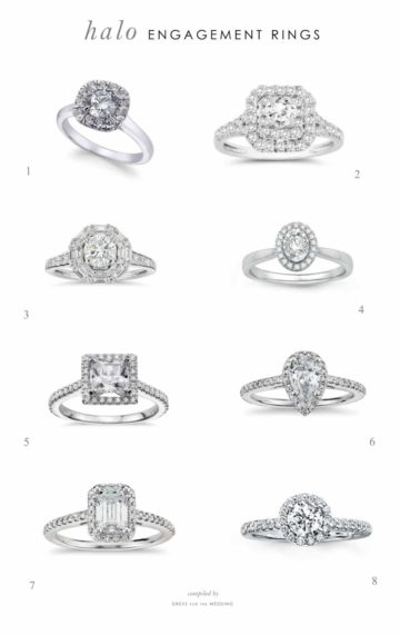 Halo Engagement Rings - Dress for the Wedding