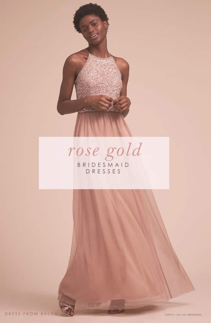 rose gold lace gown