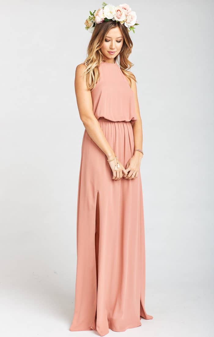 Boho rose gold maxi dress | Rusty Rose Maxi Dress from Show Me Your Mumu