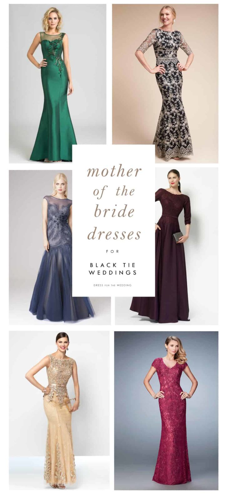 mother of the bride black tie dresses