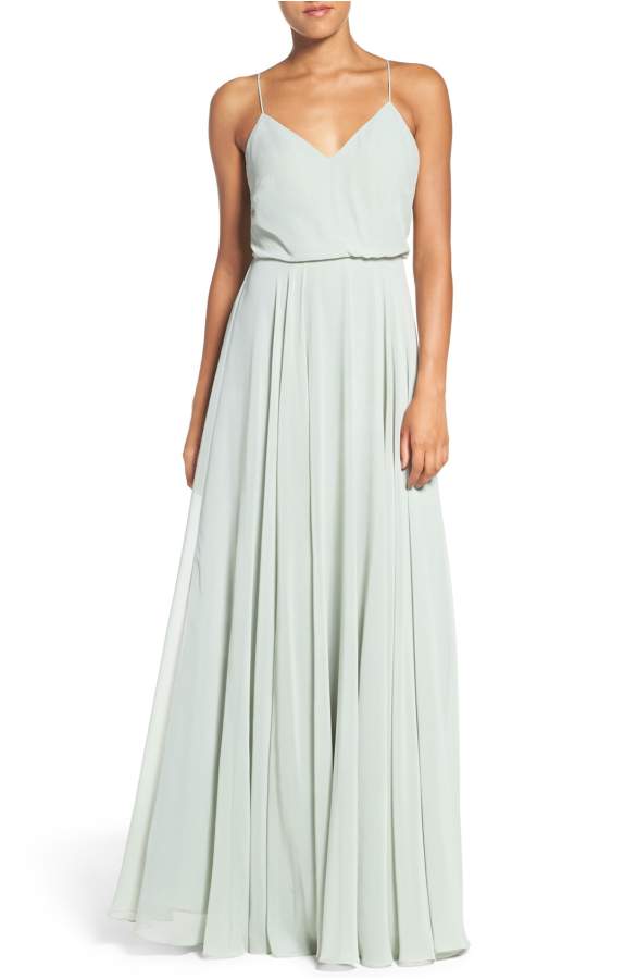 blue mint beach bridesmaid dres