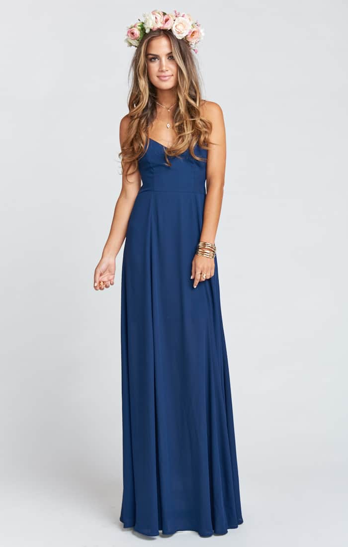 Blue Bohemian Bridesmaid Dresses